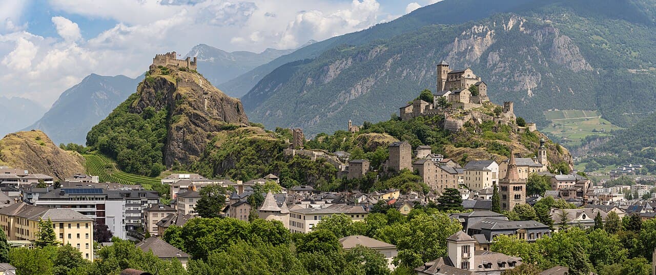 Ansicht von Glis, Kanton Wallis